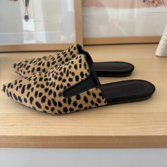Jenni Kayne Cheetah Pony Hair Mules (Size 38 Excellent Condition) - Picture 3 of 9